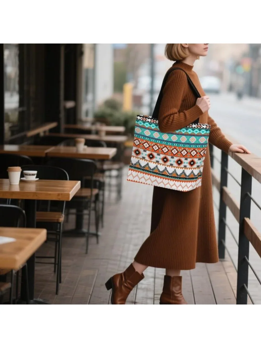 Stylish Canvas Tote Bag for Women - Casual Grocery Shopping & Everyday Use